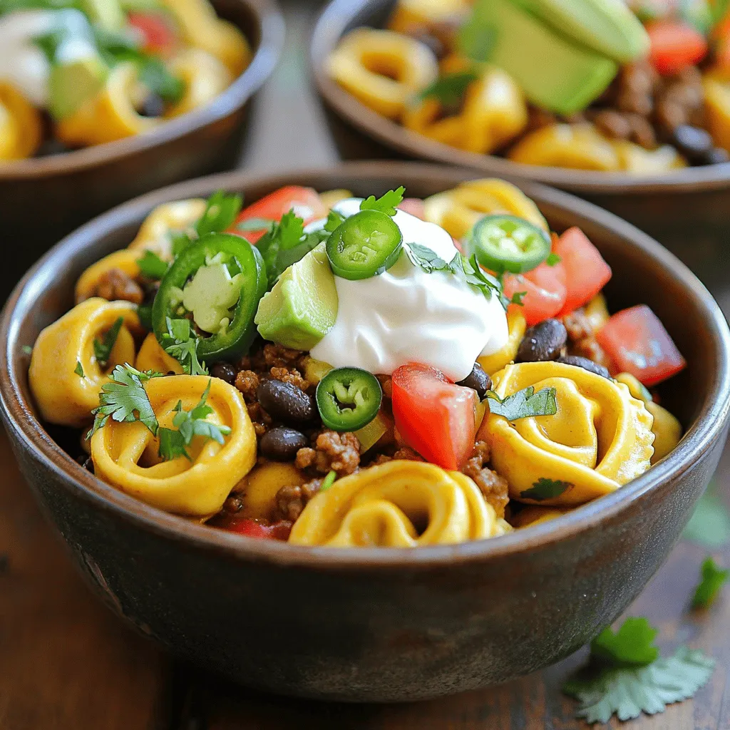 The taco tortellini recipe is simple yet packed with flavors. The main star is cheese tortellini. You can use fresh or frozen tortellini. Both options work great. They bring a nice texture to the dish.