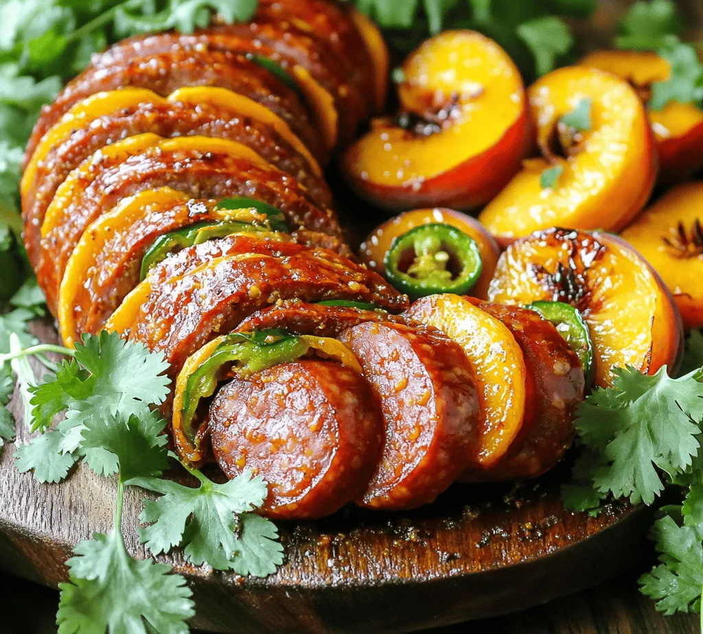 Imagine a dish that perfectly balances savory, sweet, and spicy flavors, all while offering an impressive presentation. Enter the Jalapeno Peach Hasselback Kielbasa, a culinary creation that marries the smoky richness of kielbasa with the bright sweetness of ripe peaches and the zesty heat of jalapeños. This dish is not just a feast for the taste buds but also a visual delight, making it an ideal centerpiece for your next gathering, family dinner, or casual meal.