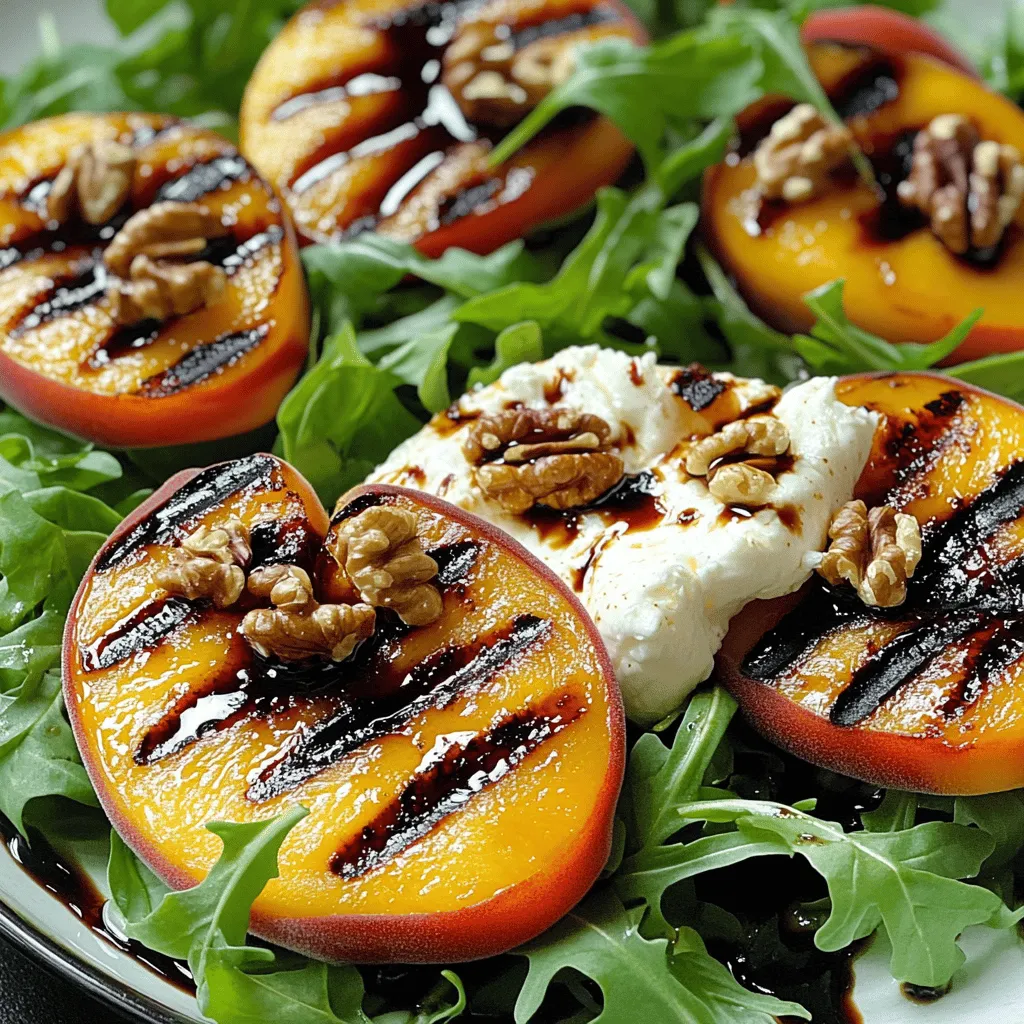 Grilled Peach and Burrata Salad Fresh Flavor Delight