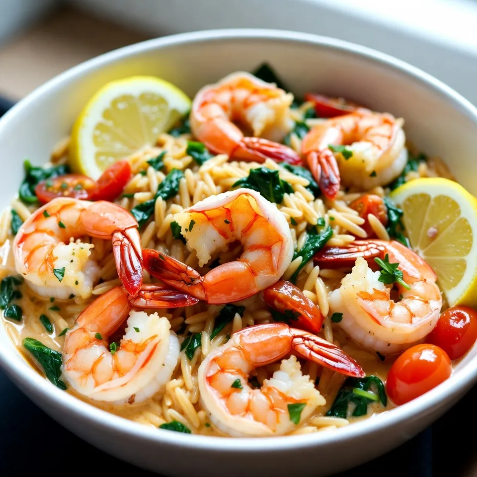 One-Pot Garlic Butter Shrimp Orzo Simple Flavor Boost