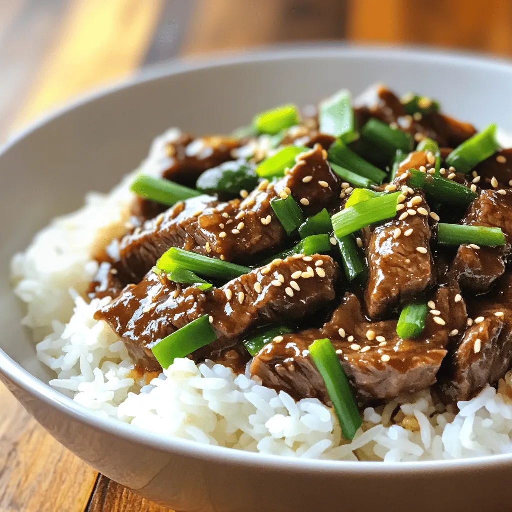 Mongolian Beef Bowls Takeout Style Delicious Dish