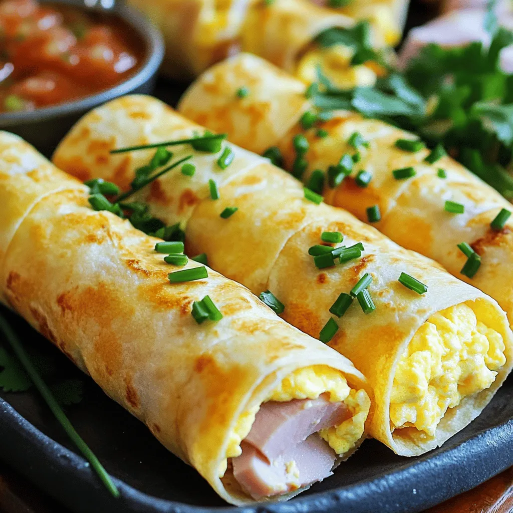 Easy Ham Egg and Cheese Roll-Ups for Quick Breakfast