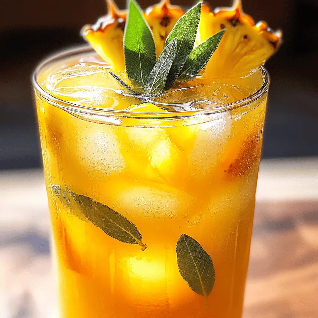 Pineapple Sage Lemonade Refreshing Summer Drink Recipe