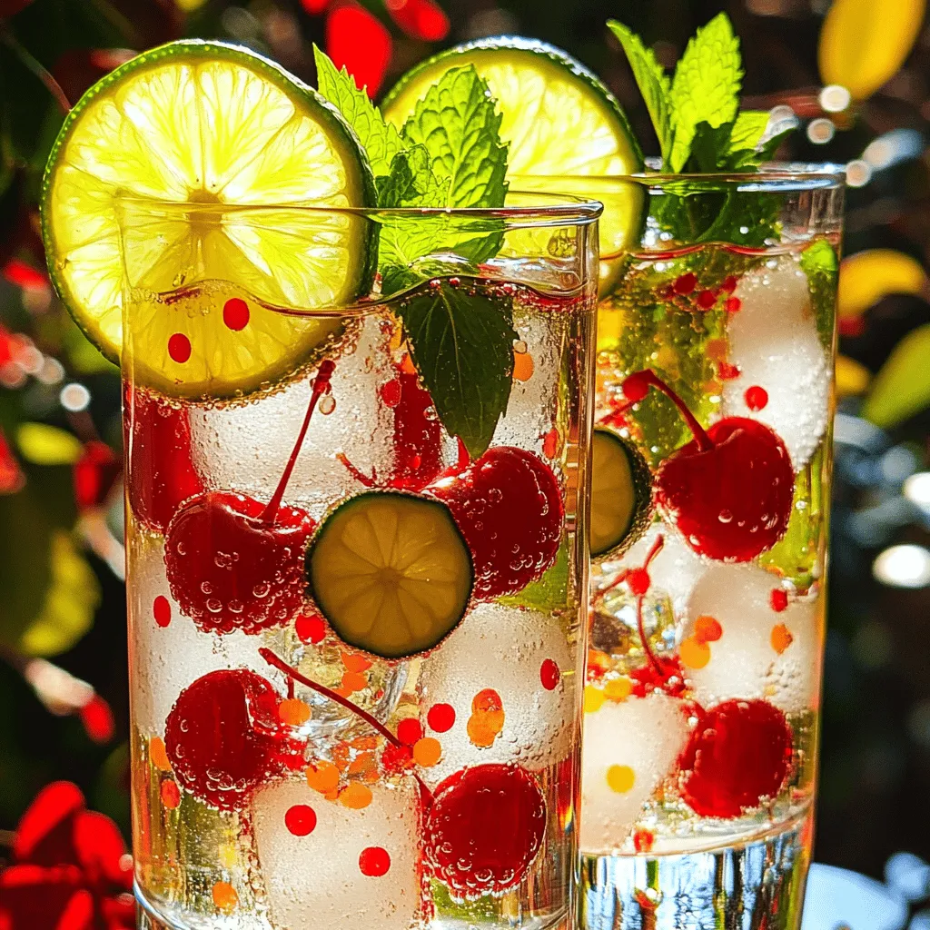 To make refreshing cherry limeade, you need some simple, fresh ingredients. Here’s what you will require: