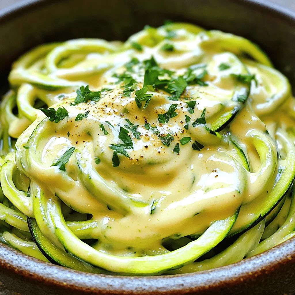 Zucchini Noodle Alfredo Tasty and Simple Recipe