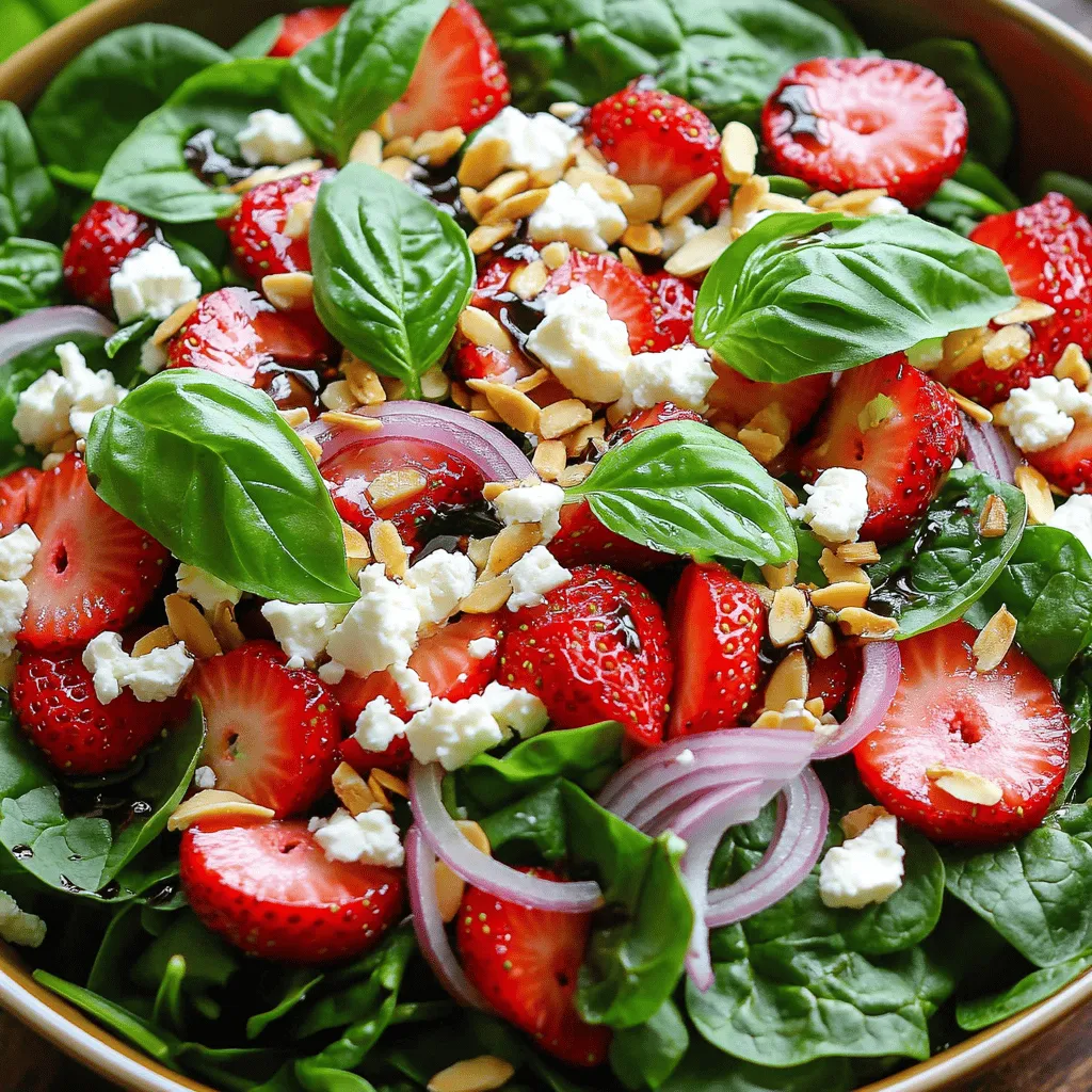 Spinach Strawberry Feta Salad Fresh and Flavorful Mix