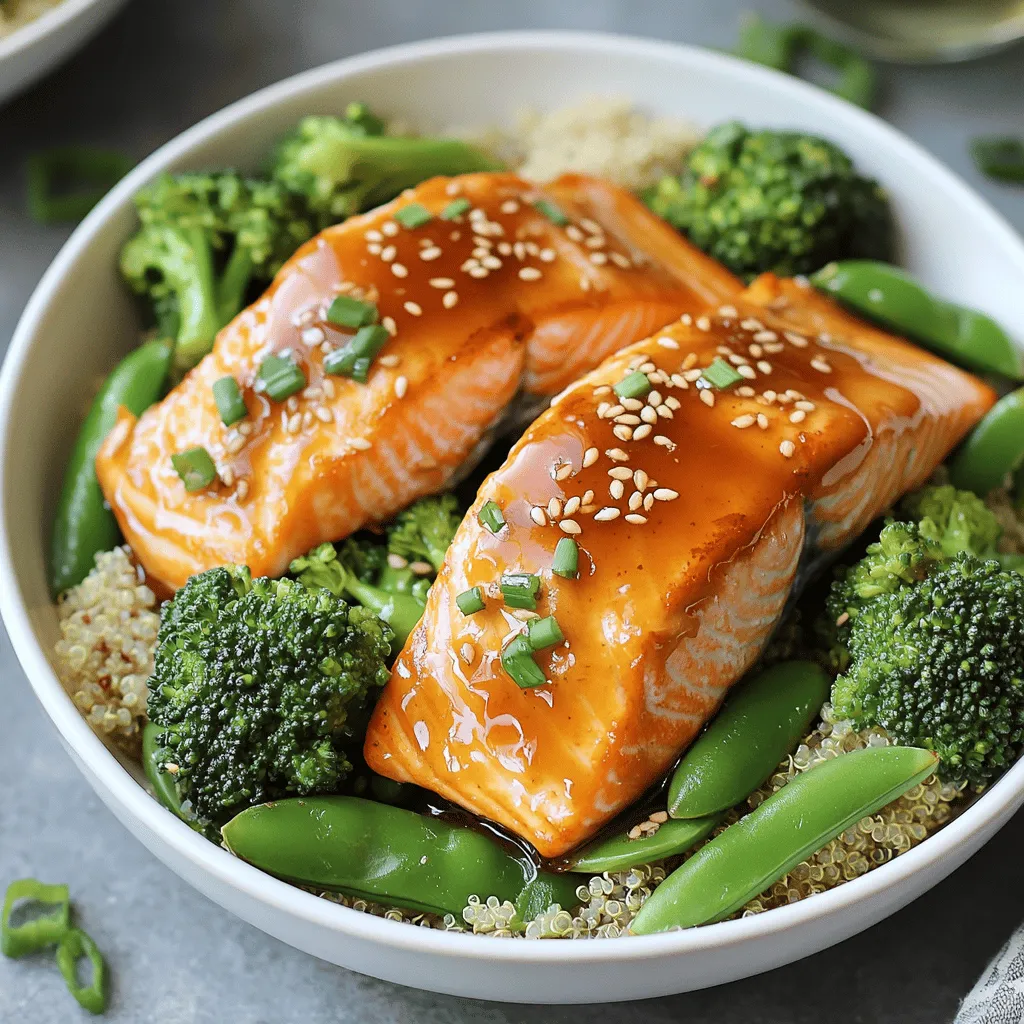 Air Fryer Honey Garlic Salmon Bowls Flavorful Dish