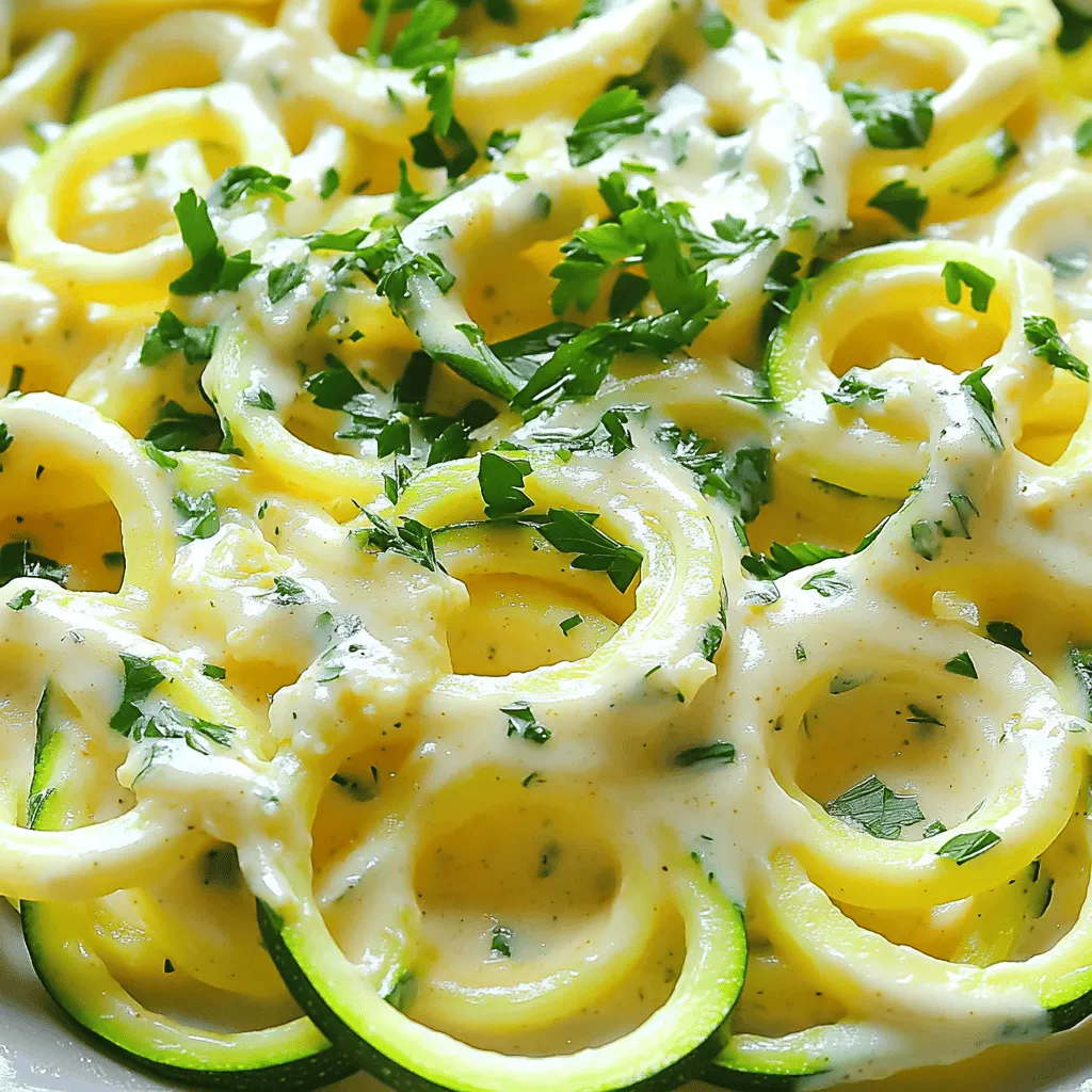 Zucchini Noodle Alfredo Creamy and Healthy Delight