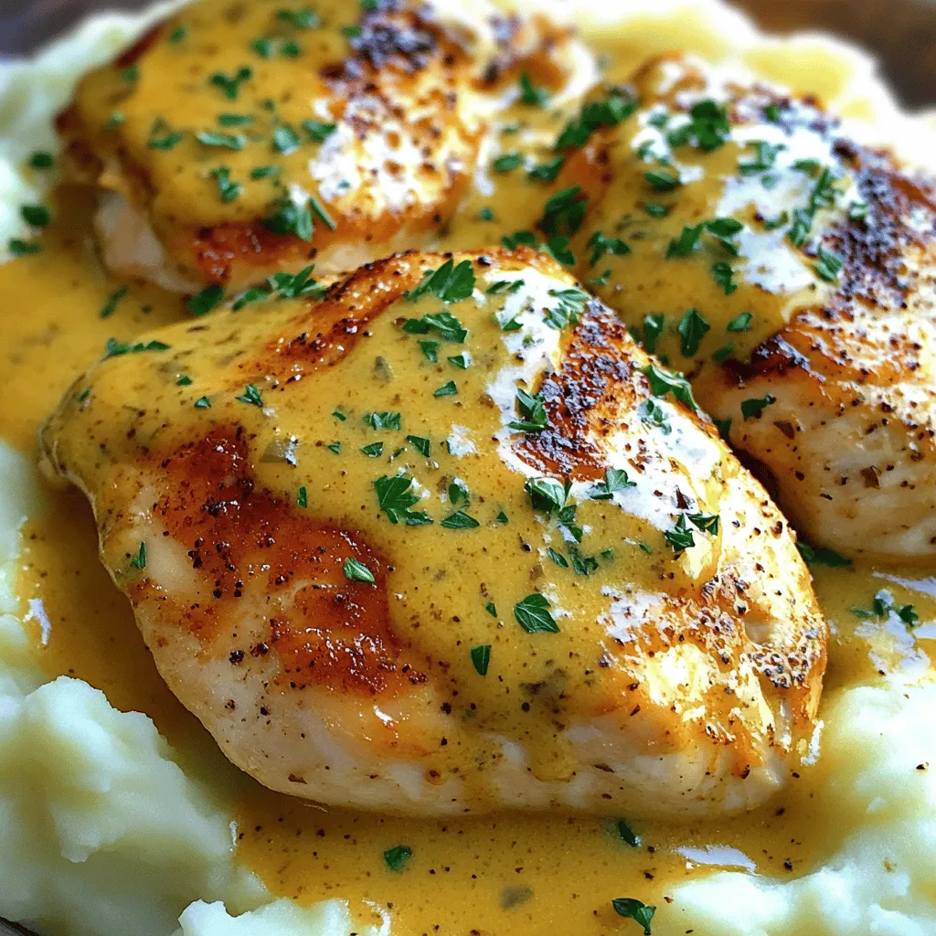 To make Irish Chicken in Whiskey Cream Sauce, you need several key ingredients. Start with 4 boneless, skinless chicken breasts. They cook evenly and stay juicy. Olive oil and unsalted butter help to sear the chicken and add flavor.