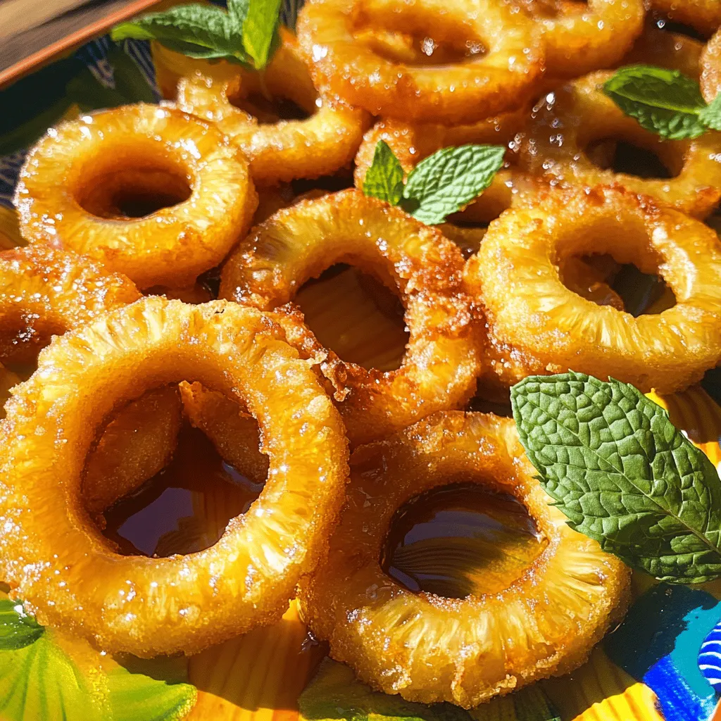 Fried Pineapple Rings Delightful Tropical Snack Recipe
