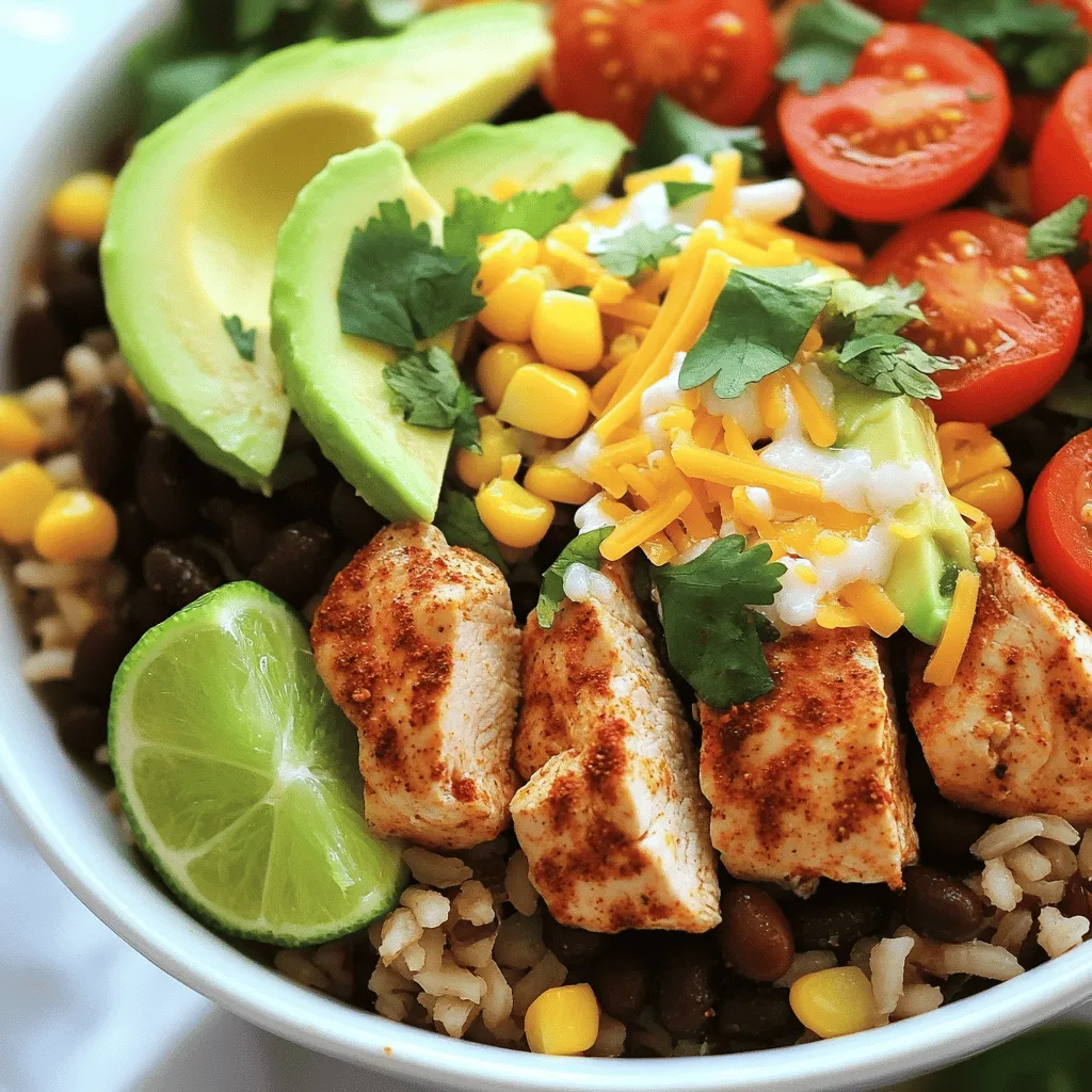 Savory Burrito Bowls with Chicken for Easy Meals