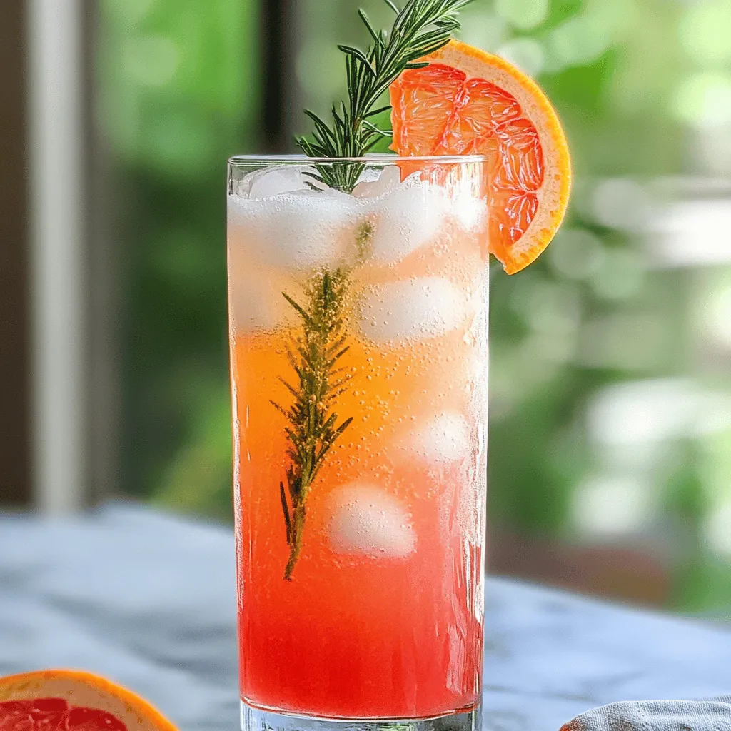 Grapefruit Rosemary Soda Pop Refreshing Drink Recipe