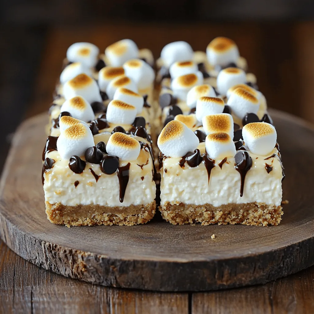 No-Bake S’mores Cheesecake Bars Delicious and Easy Treat