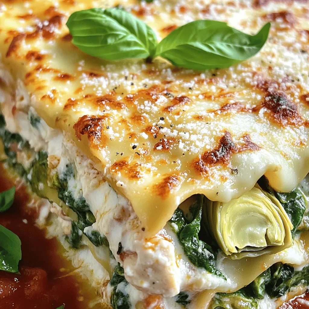 Cheesy Chicken Spinach and Artichoke Lasagna: A Comfort Food Delight