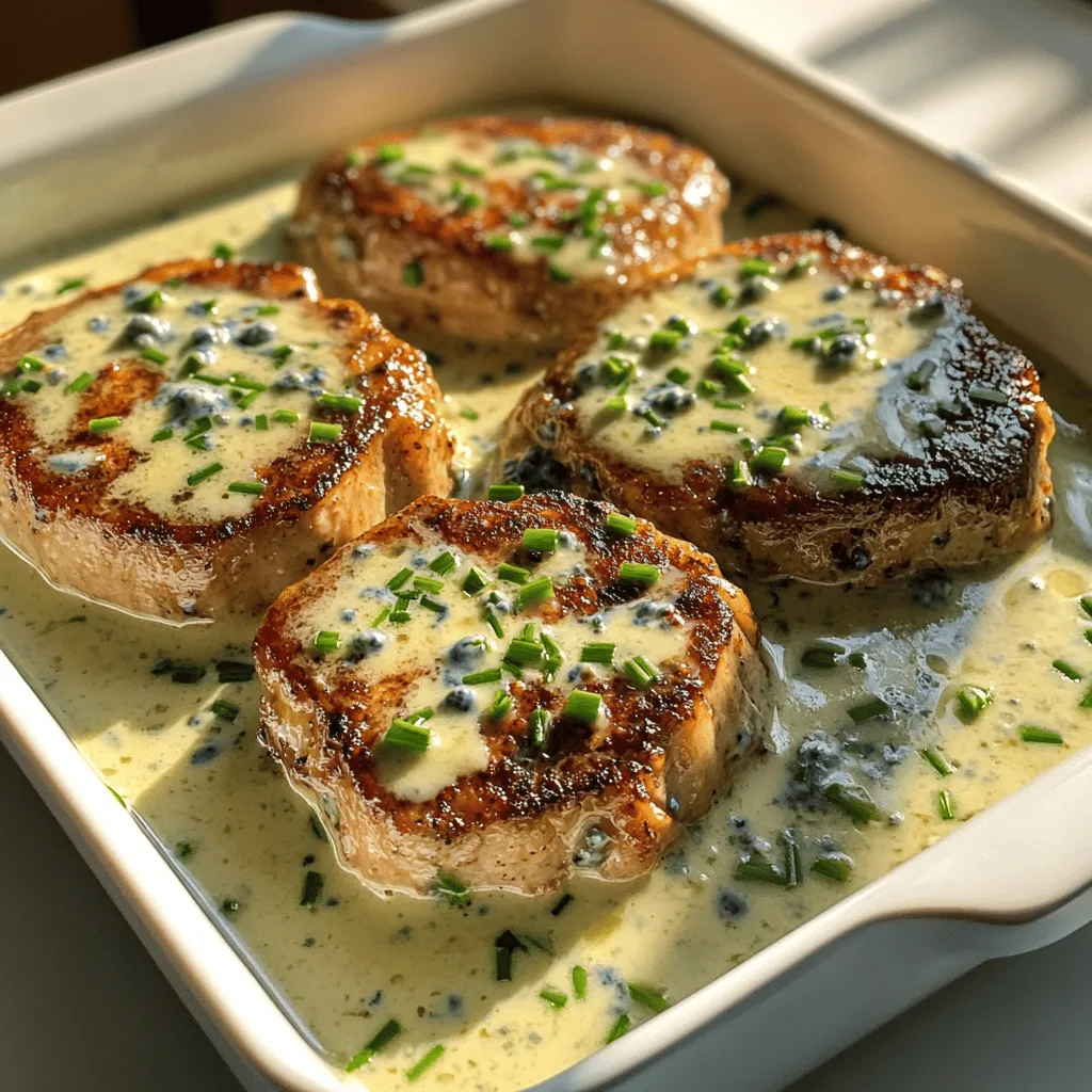 Savory Pork Medallions with Blue Cheese Sauce Recipe