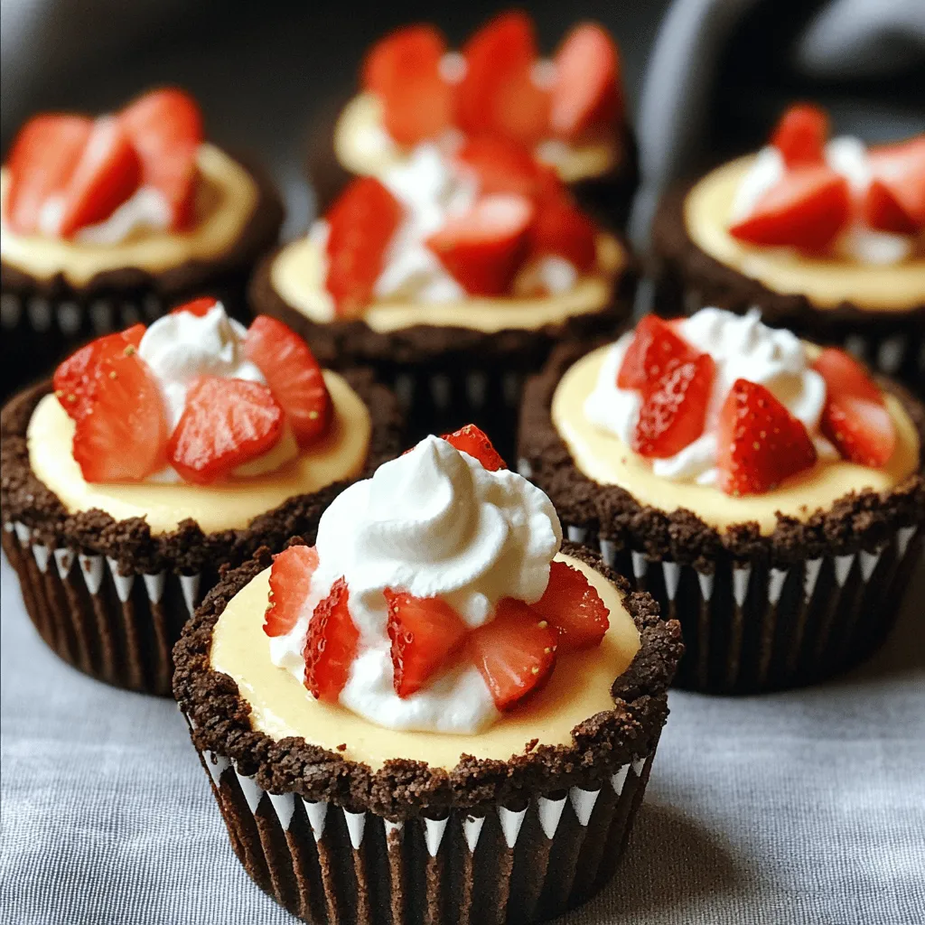 Chocolate Strawberry Mini Cheesecakes Tasty Delight