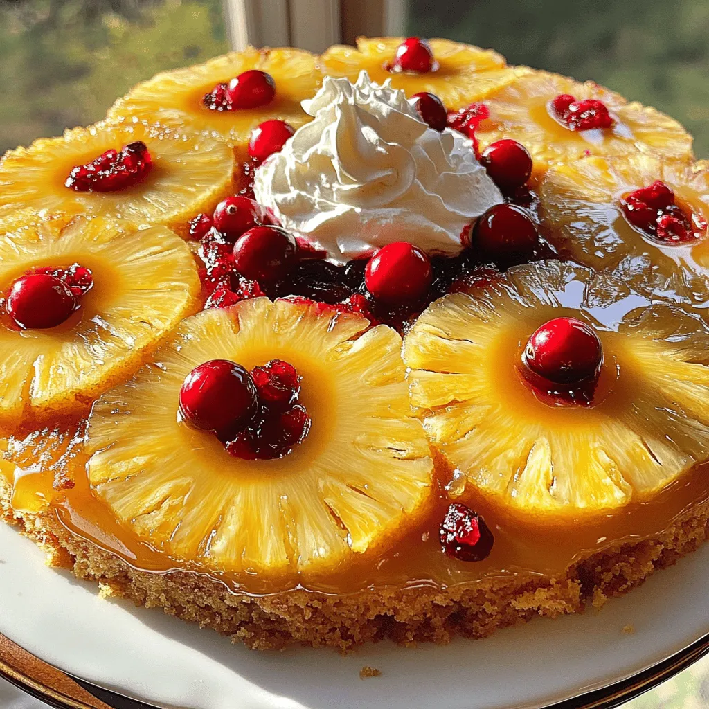 Cranberry Pineapple Upside-Down Cake Delightful Treat