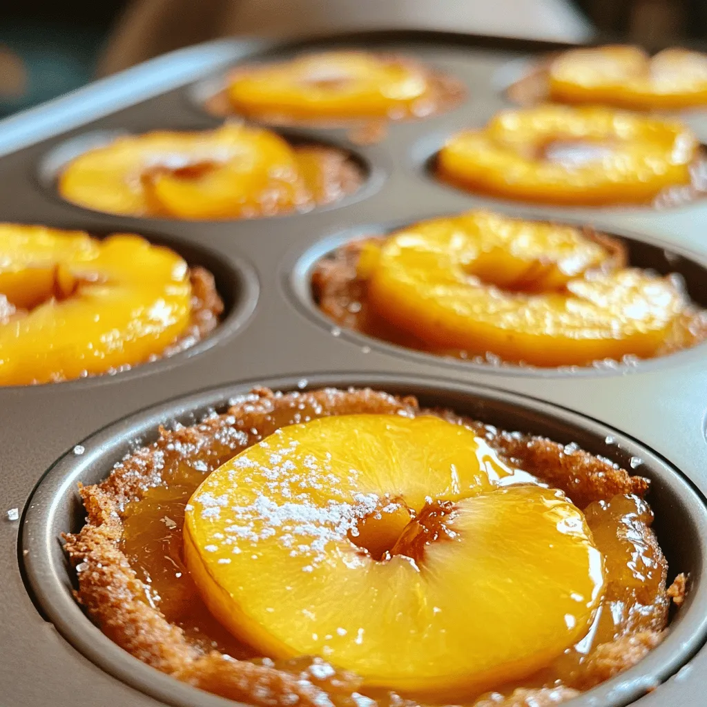 Peach Upside Down Mini Cakes Simple and Sweet Delight