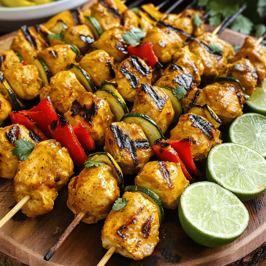 Thai Curry Chicken Skewers Flavorful Grilling Recipe