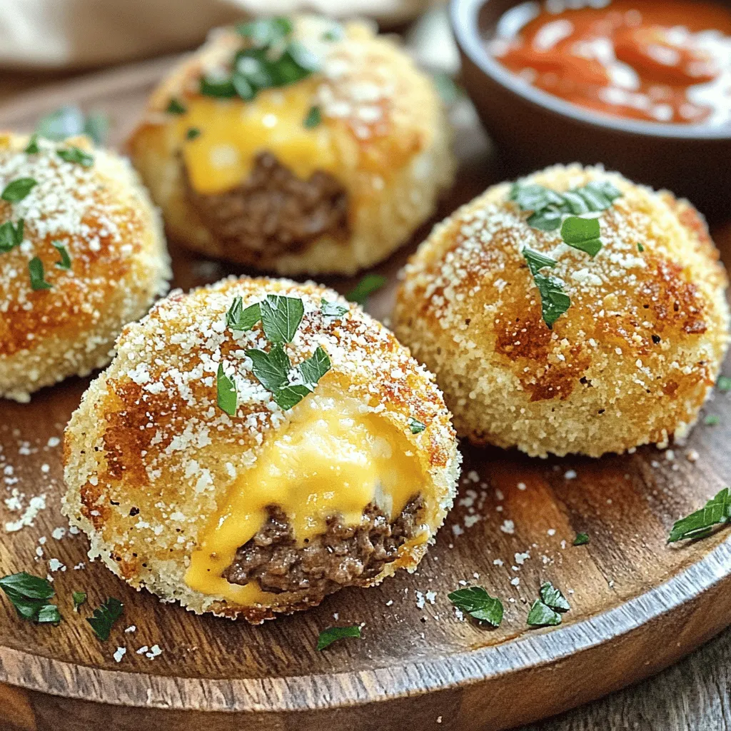 Garlic Parmesan Cheeseburger Bombs Irresistible Snack