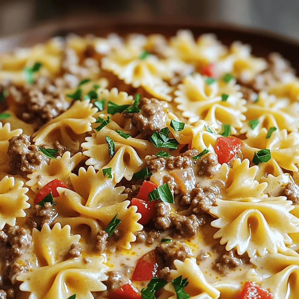 Savory Beef and Bowtie Pasta Easy Weeknight Meal