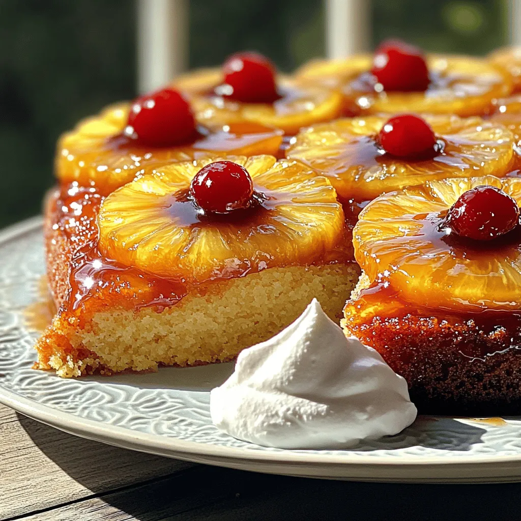 To make the best pineapple upside down cake, gather these simple ingredients: