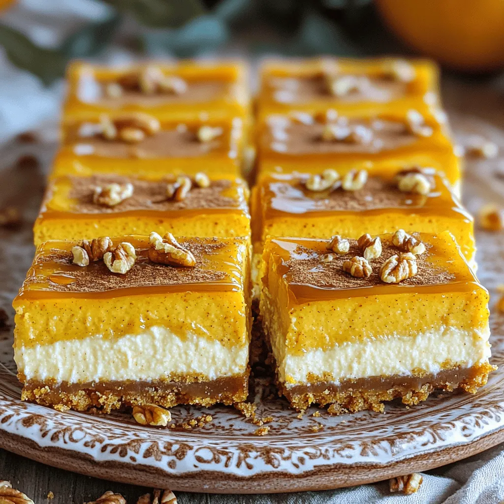 Caramelized Pumpkin Cheesecake Bars Irresistible Delight