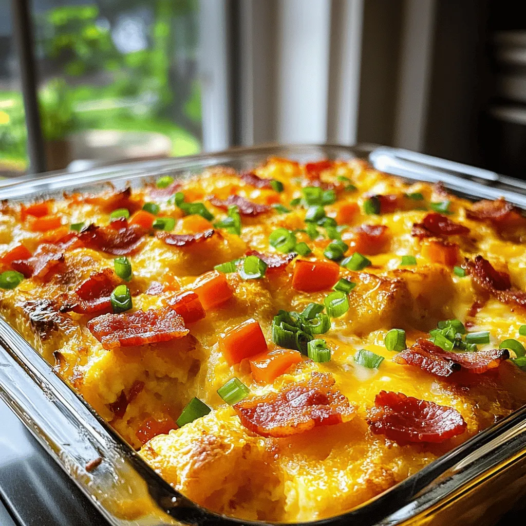 When making a bacon breakfast casserole, you need to gather some key ingredients. Here’s what you’ll need.