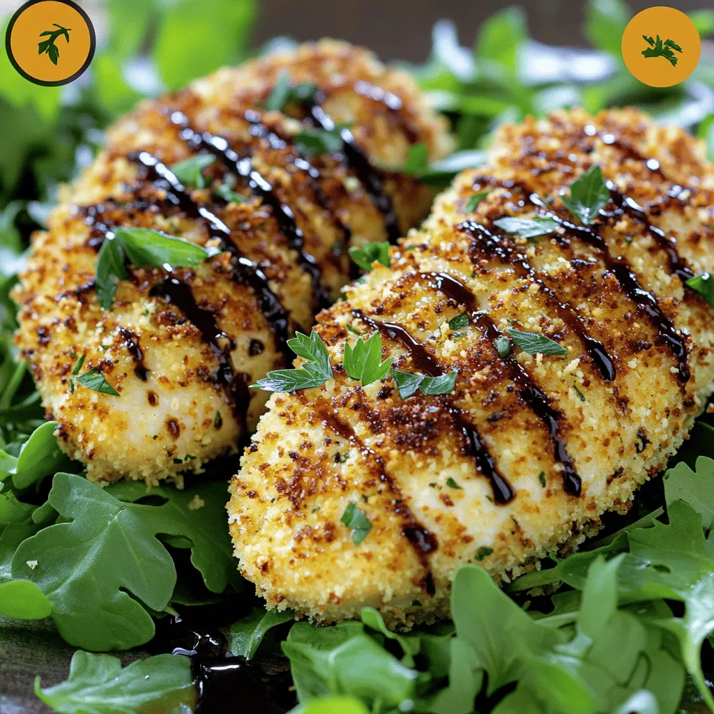 For this delicious dish, you need three main ingredients: - 4 boneless, skinless chicken breasts - 1 cup grated Parmesan cheese - 1 cup panko breadcrumbs