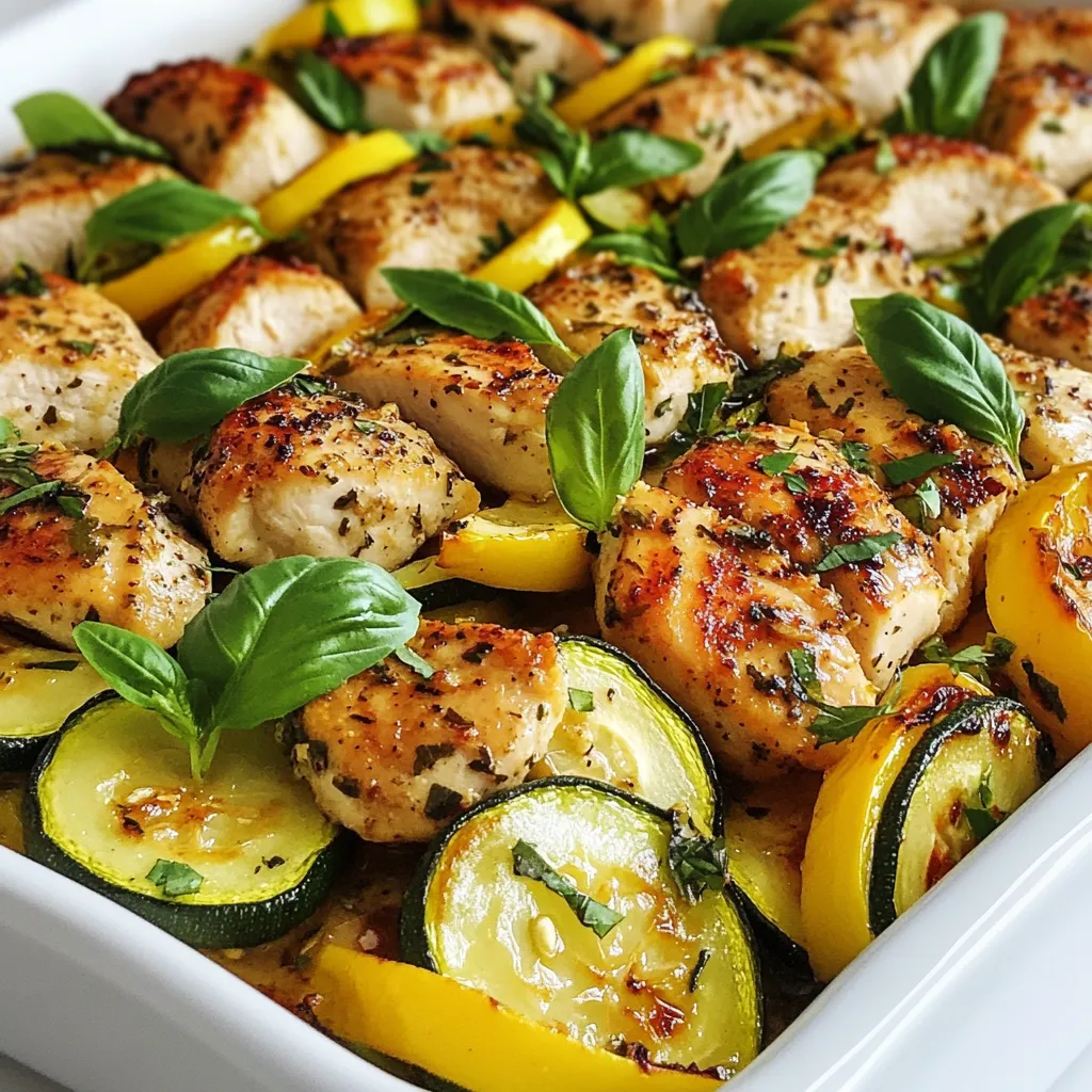 Chicken with Zucchini and Squash Quick Dinner Delight