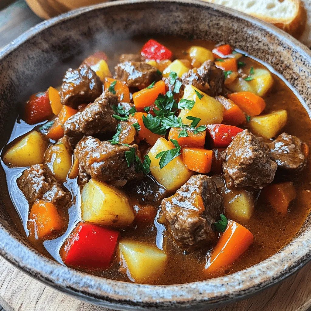 Authentic German goulash is a hearty dish. It relies on a few key ingredients for its rich taste.
