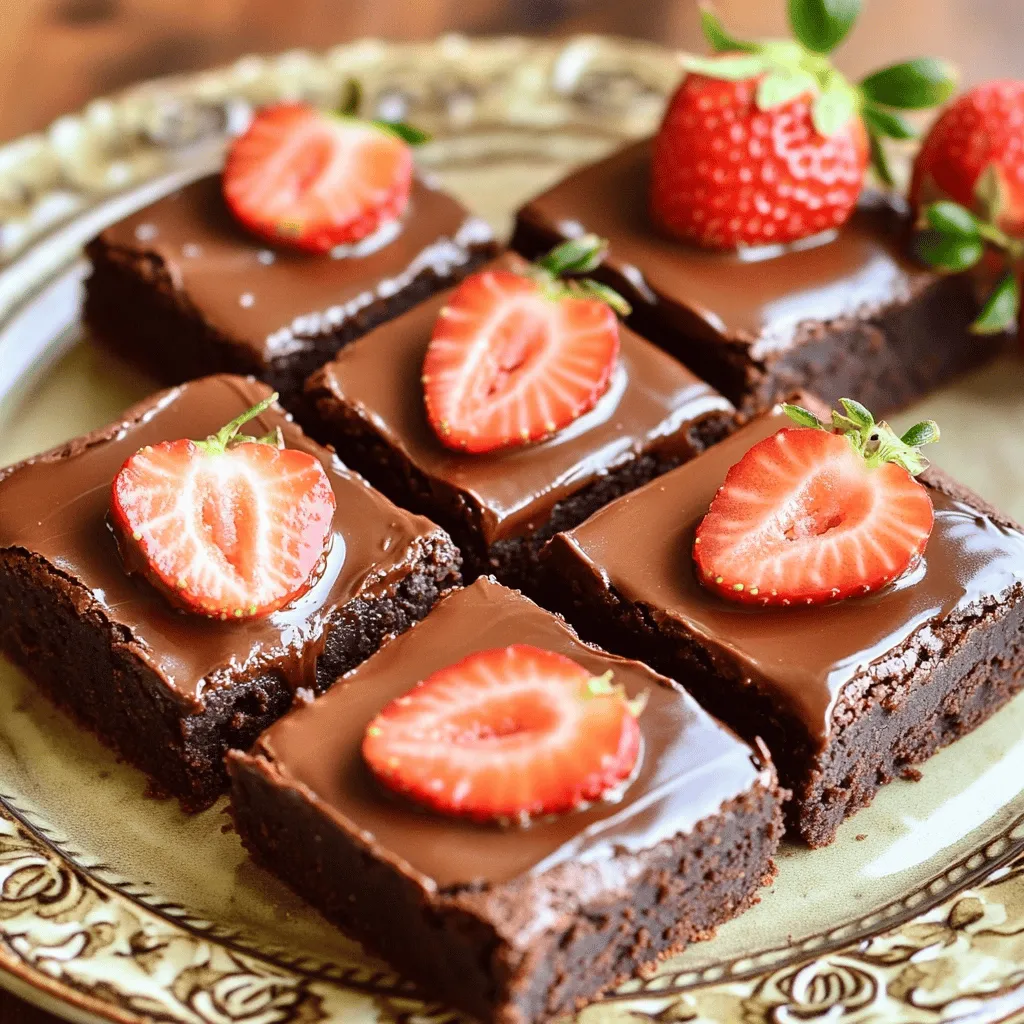 Chocolate Covered Strawberry Brownies Delightful Treat