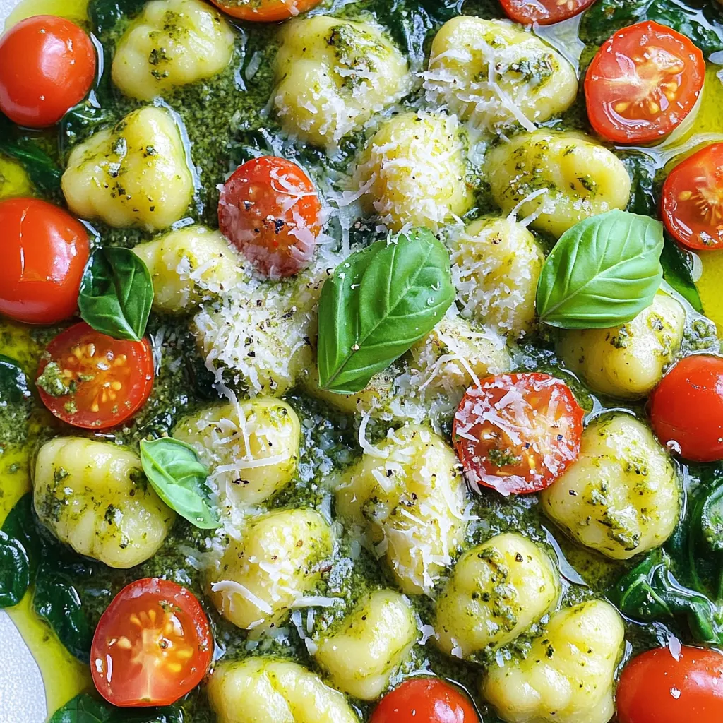 One-Pot Creamy Pesto Gnocchi Flavorful Dinner Delight