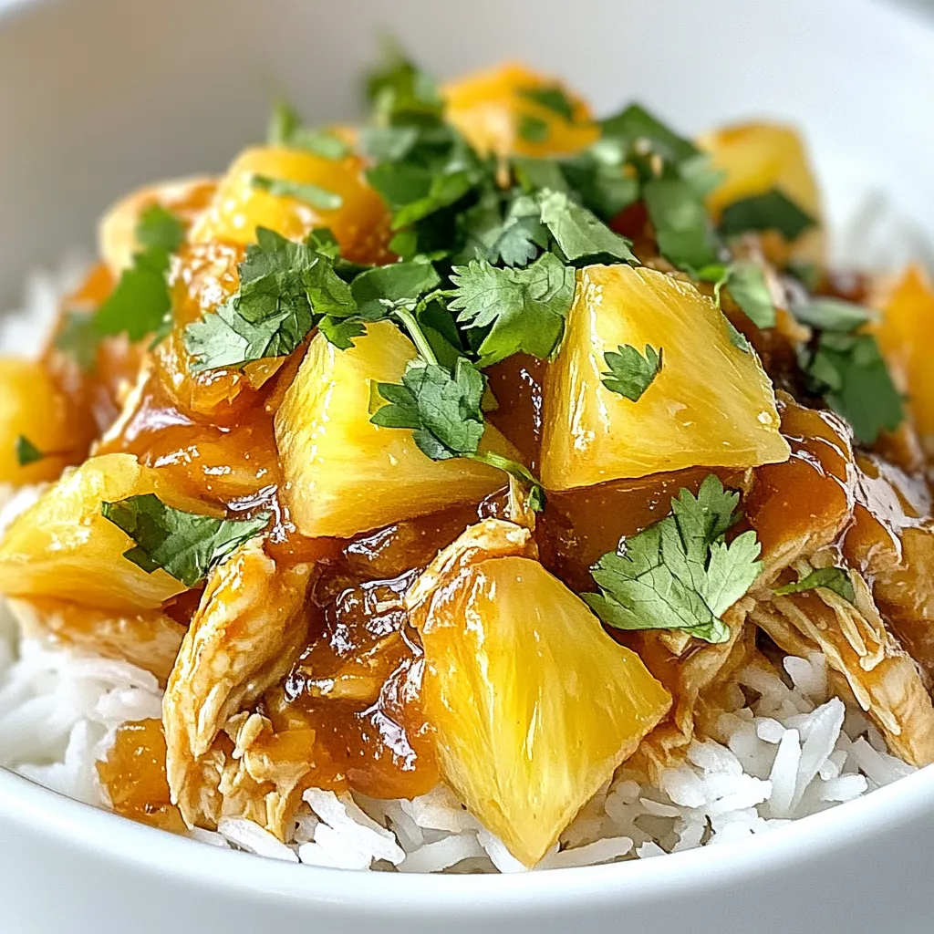 Pineapple BBQ Crockpot Chicken Easy and Flavorful Meal