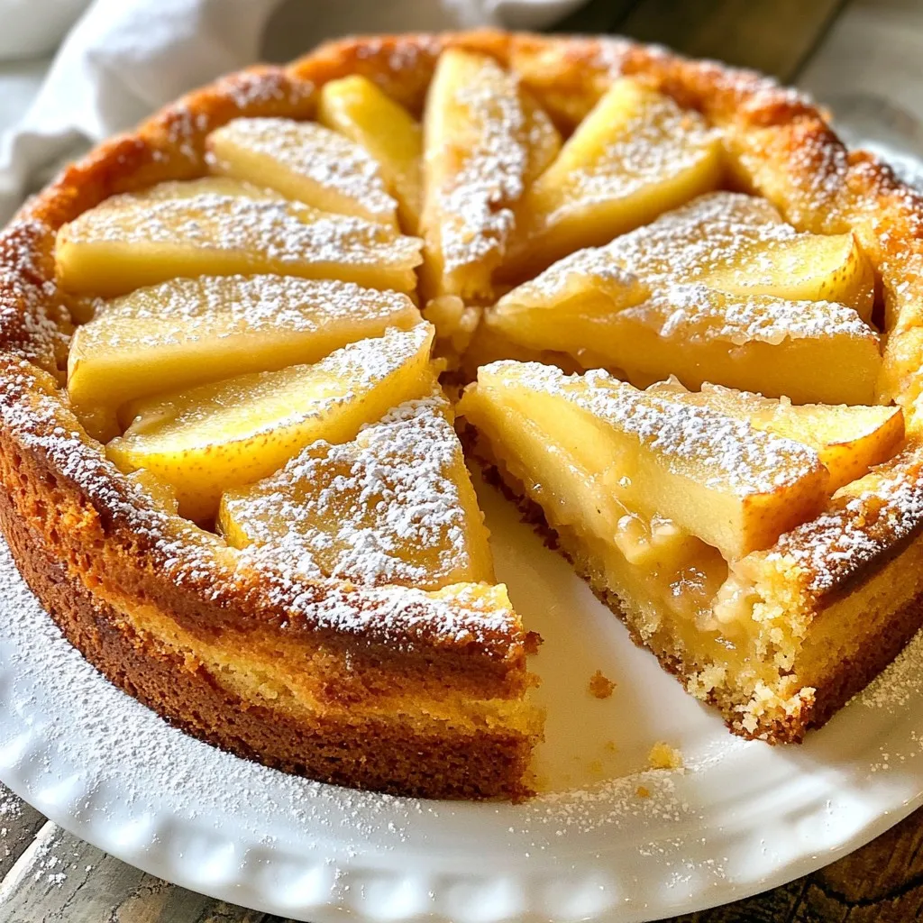 French Apple Invisible Cake Irresistible Dessert Recipe