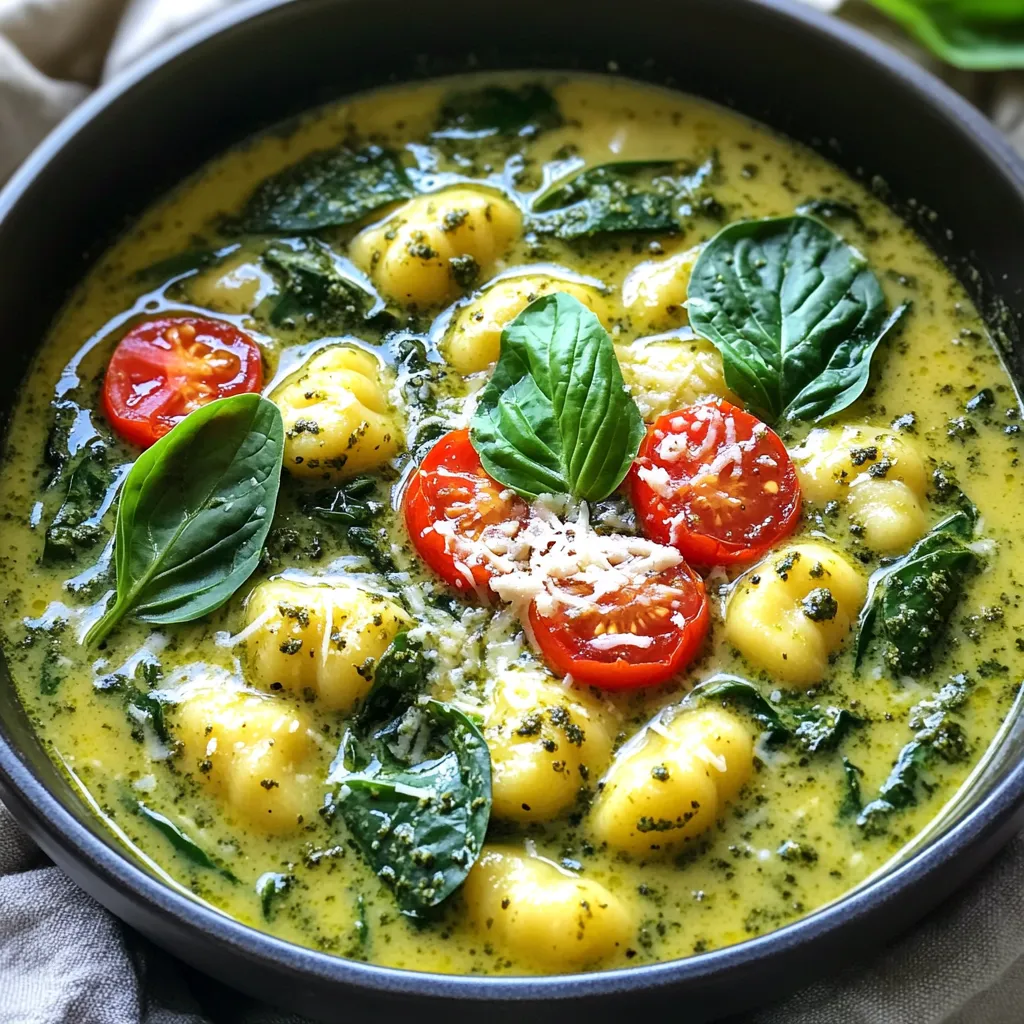 One-Pot Creamy Pesto Gnocchi Soup for Cozy Nights