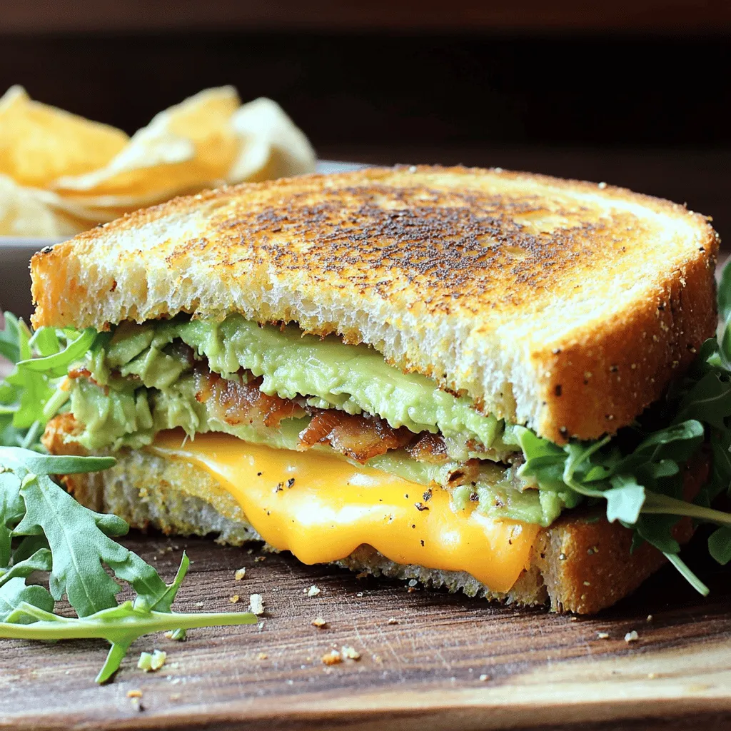 Irresistible Avocado Bacon Grilled Cheese Sandwich Recipe