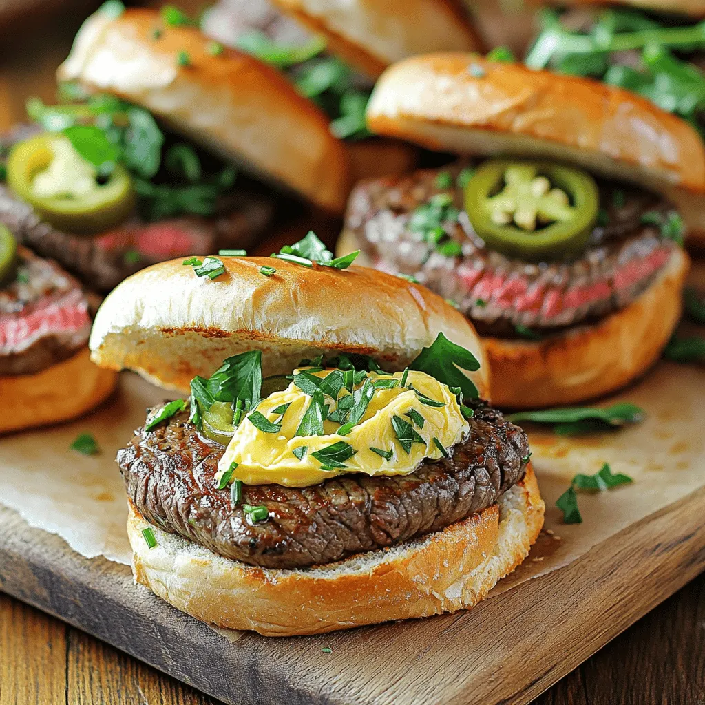 To make cowboy butter steak sliders, you need a few key ingredients. The main ingredient is steak. Flank or skirt steak works best for this recipe. These cuts are tender and flavorful, perfect for sliders.