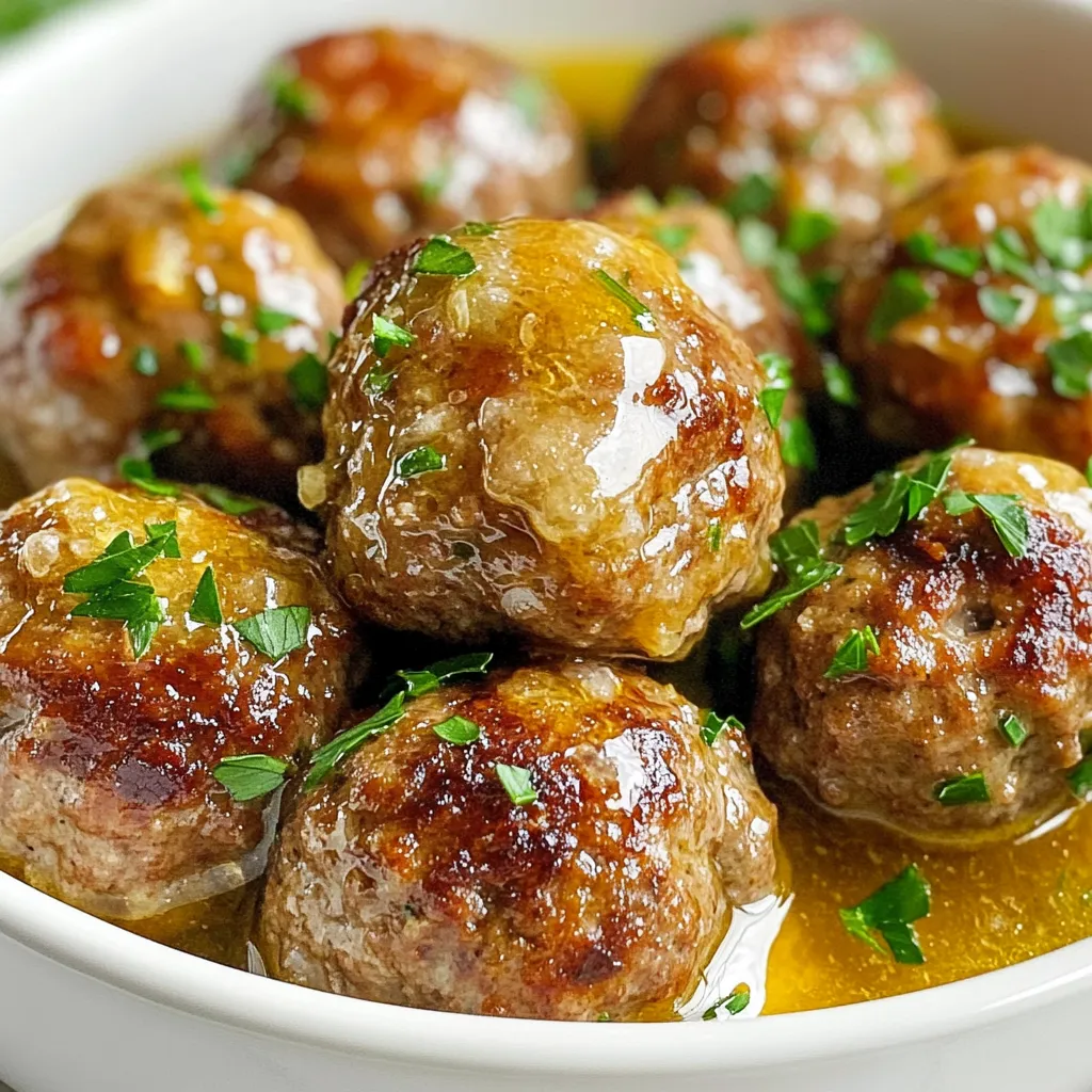 Keto Garlic Butter Meatballs Savory and Flavorful Dish