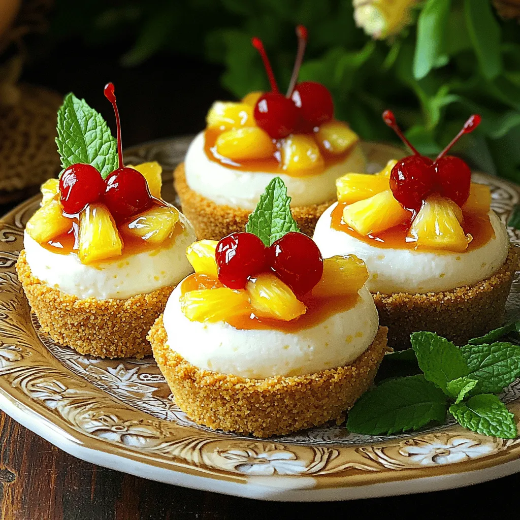 Mini Pineapple Upside-Down Cheesecakes Easy Delight