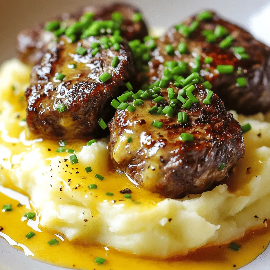 Garlic Butter Steak Bites and Mash Delight Recipe