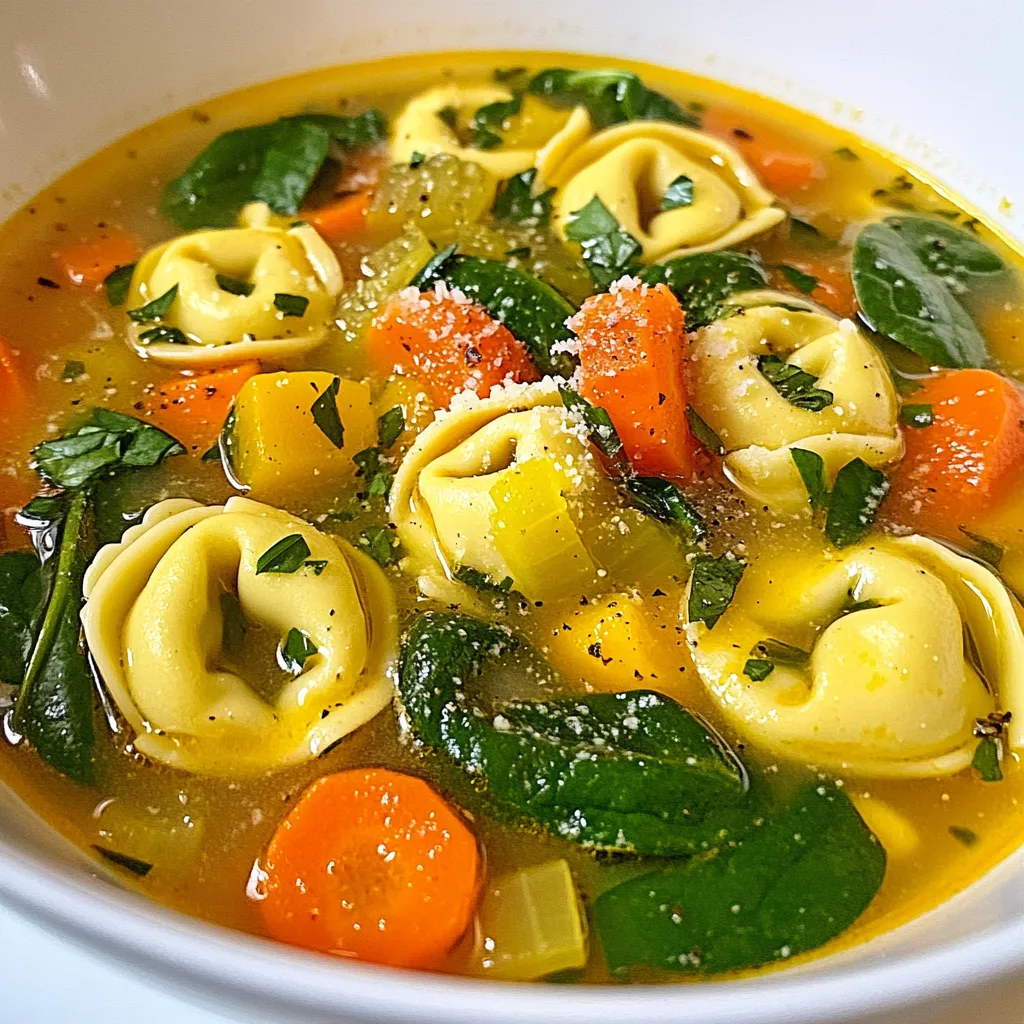 Tortellini Vegetable Soup Hearty and Flavorful Dish