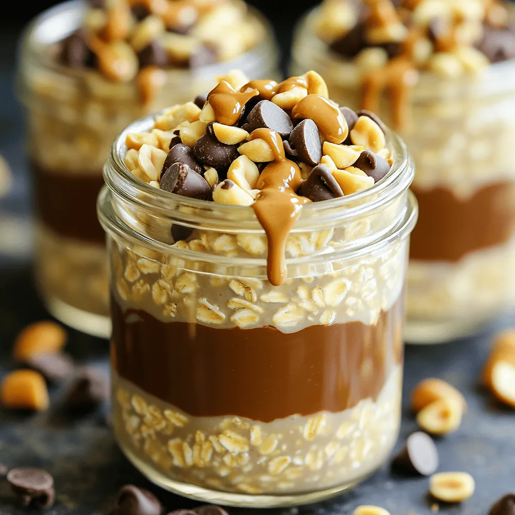 Peanut Butter Cup Overnight Oats Tasty Breakfast Delight