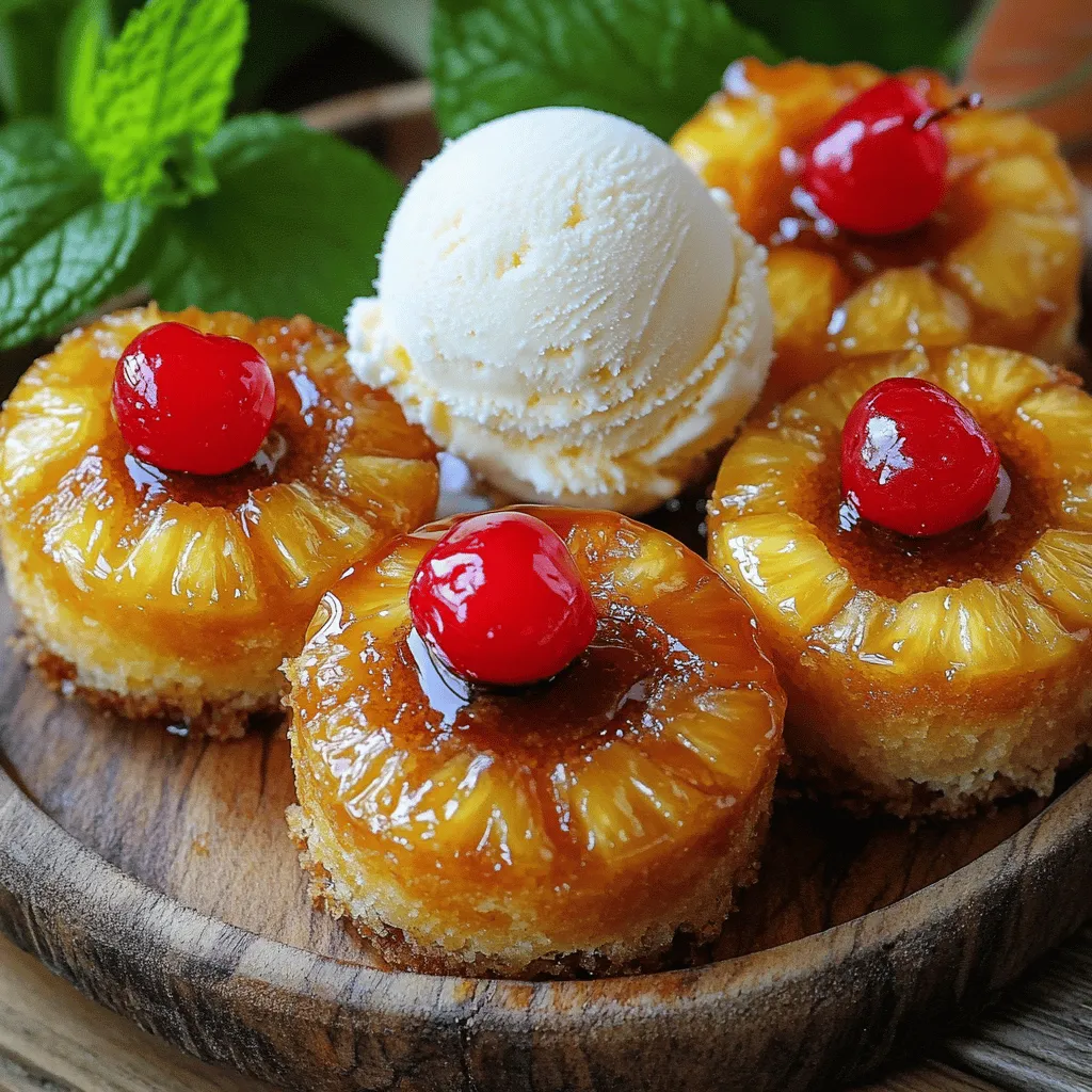 Mini Pineapple Upside Down Cakes Delightful Treats