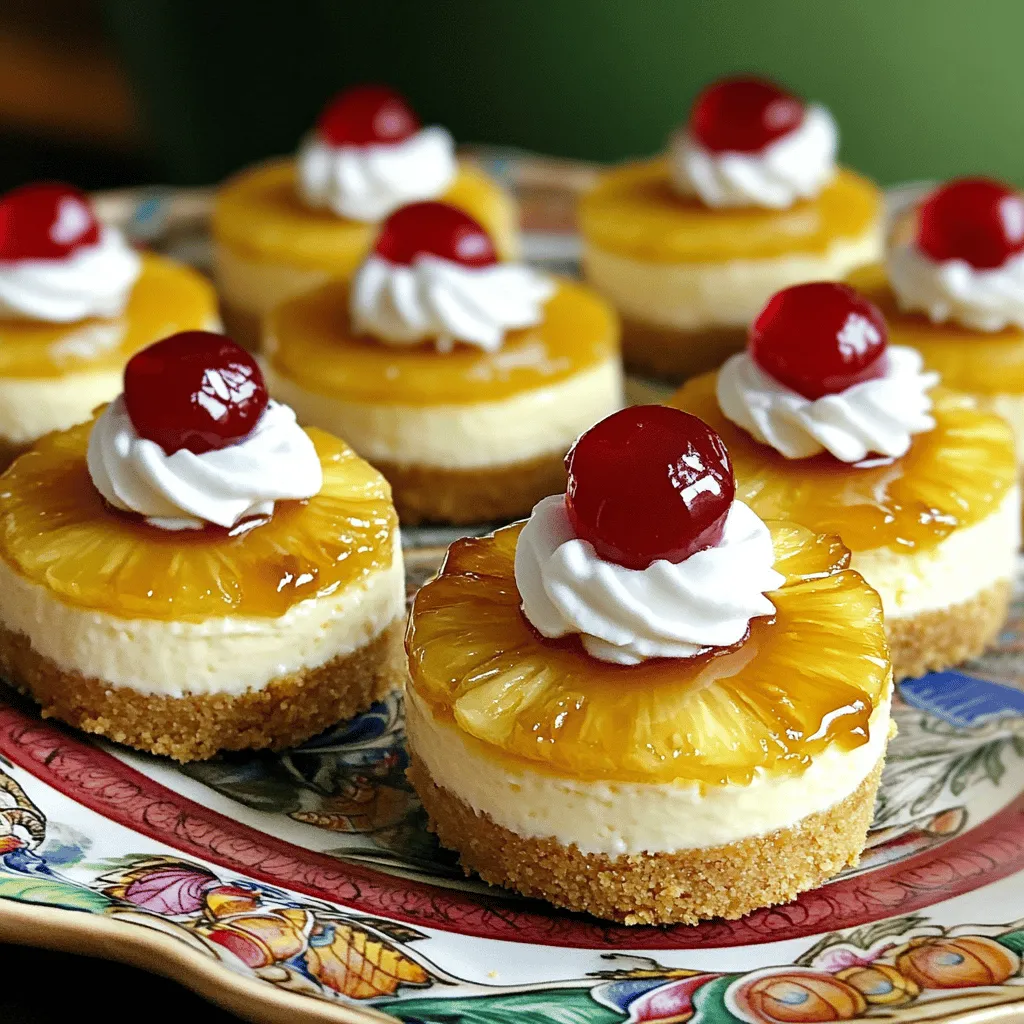 Mini Pineapple Upside Down Cheesecakes Simple Treat