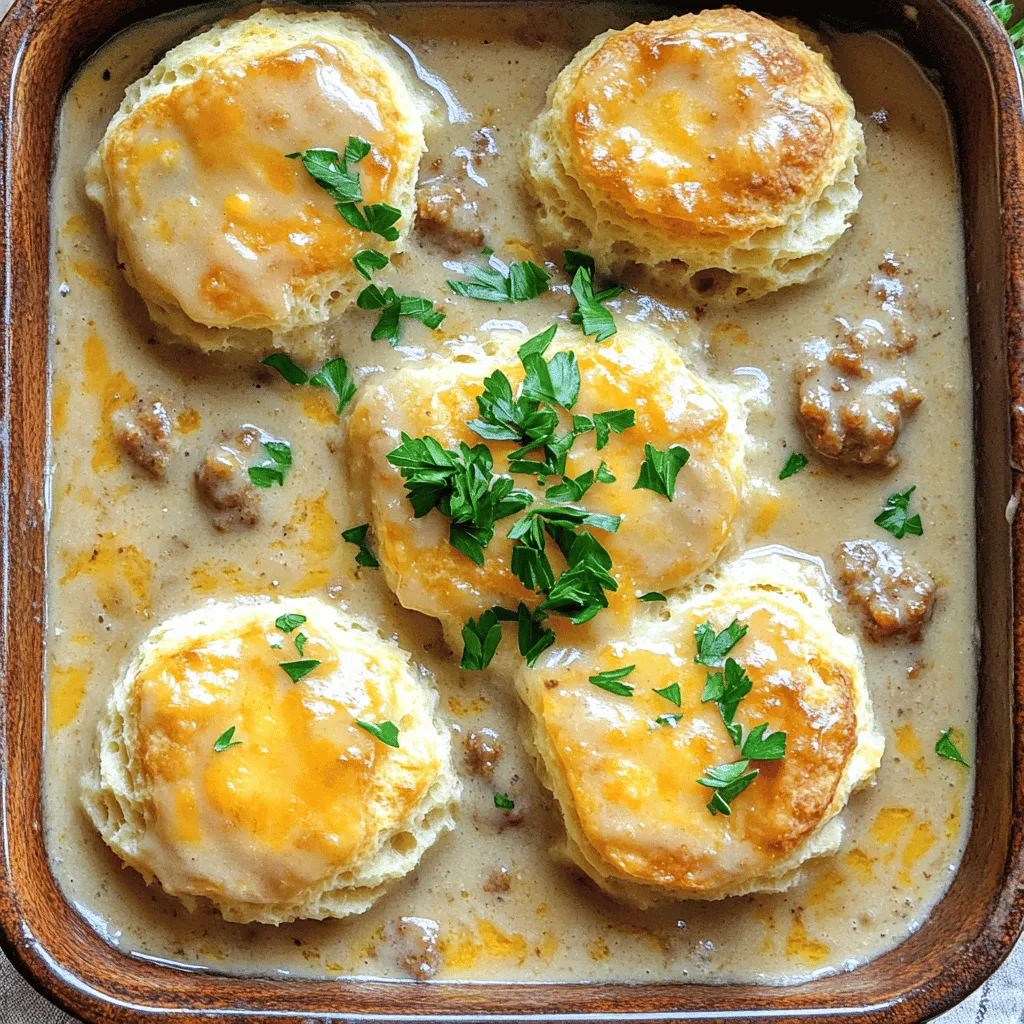 Savory Biscuits and Gravy Casserole Recipe Idea