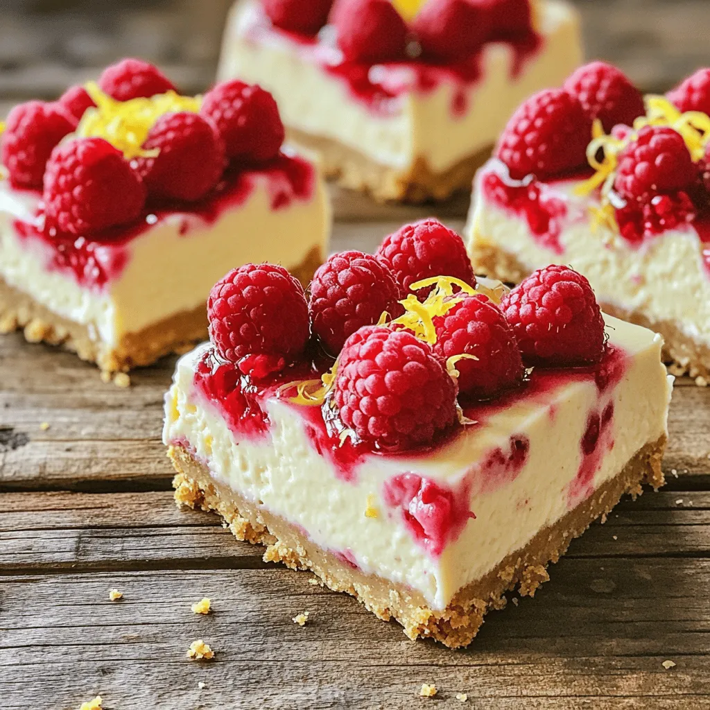 Lemon Raspberry Cheesecake Bars Delightful Dessert Treat