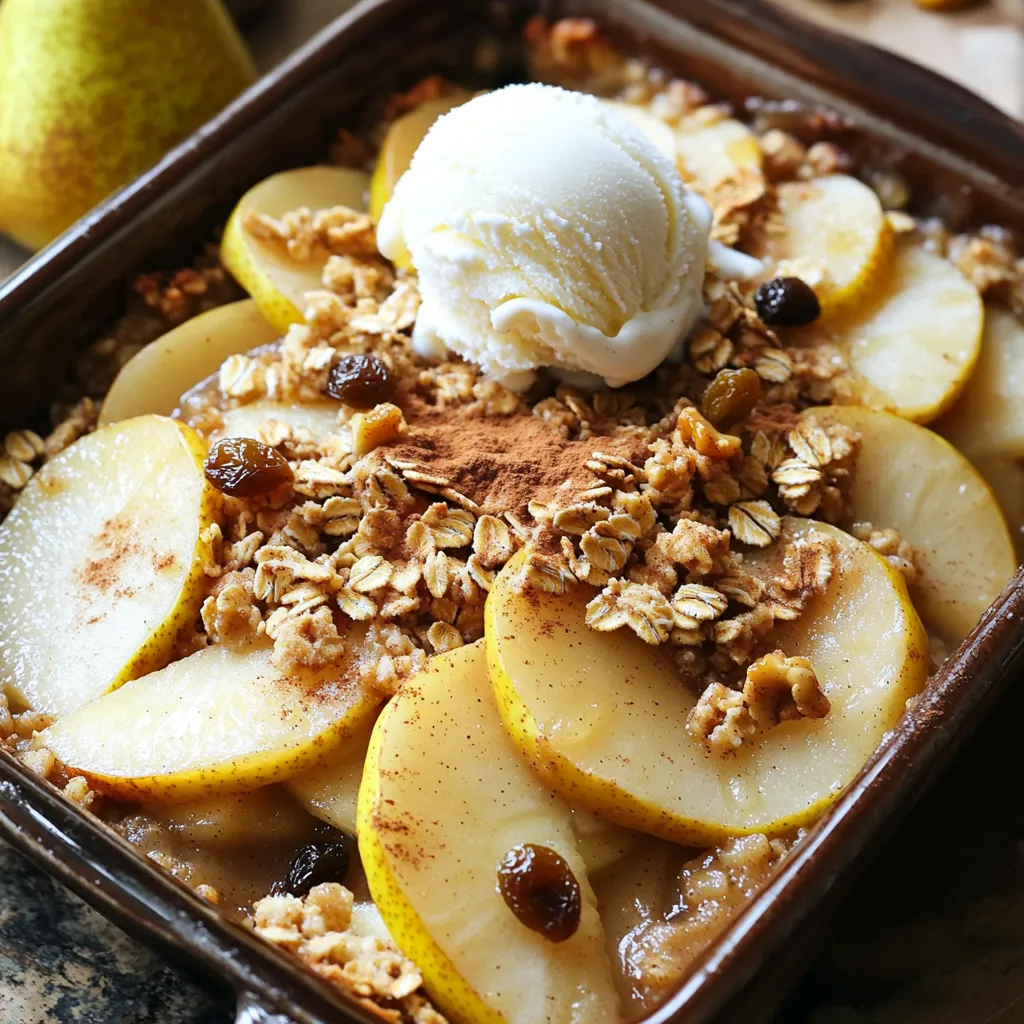 Spiced Pear Oatmeal Crisp Irresistible Comfort Dessert