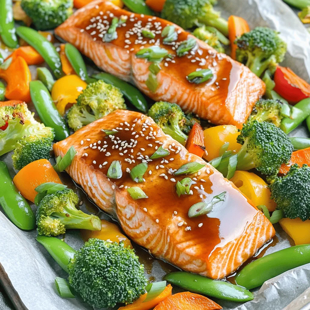 Sheet Pan Teriyaki Salmon and Vegetables Delight