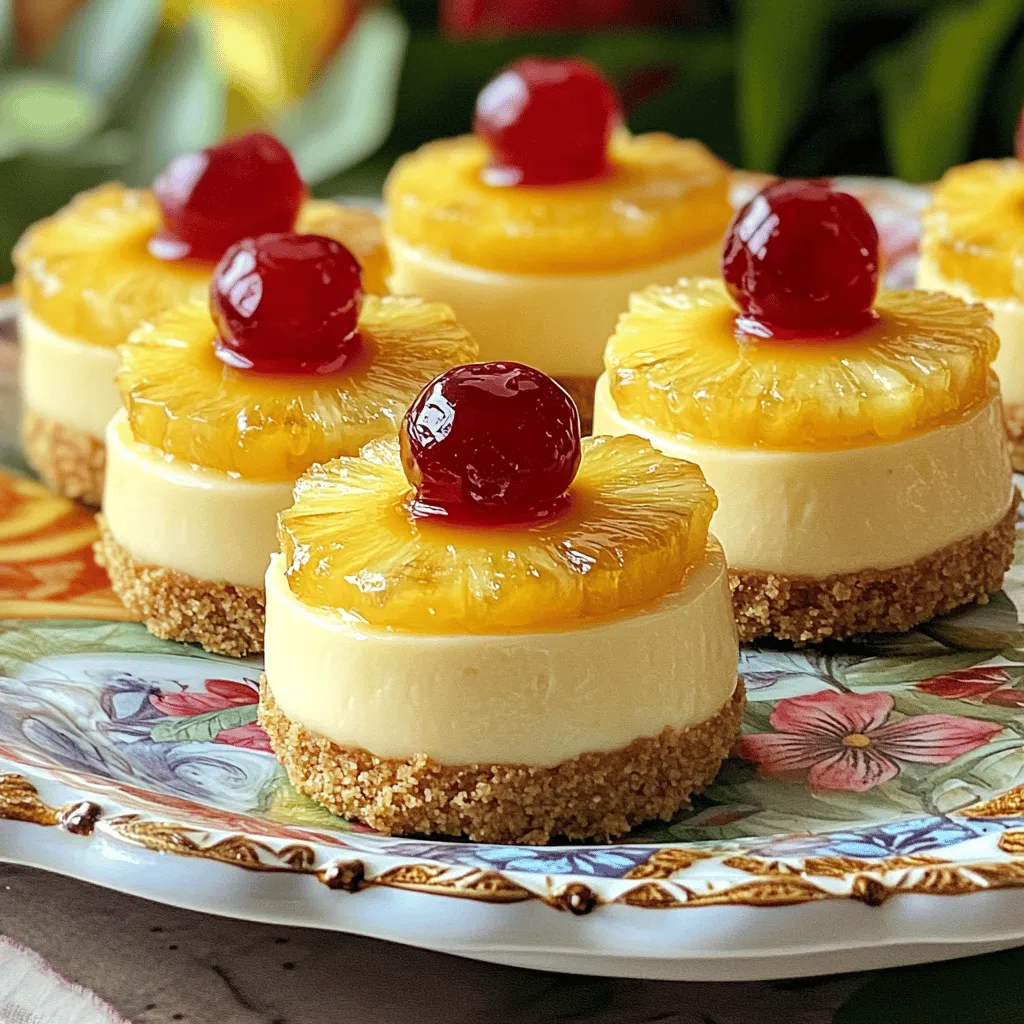 Mini Pineapple Upside-Down Cheesecakes Delight